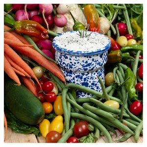 Crow Canyon Home Splatter Dip Chiller and Splatter Small Square Tray, Set of 4